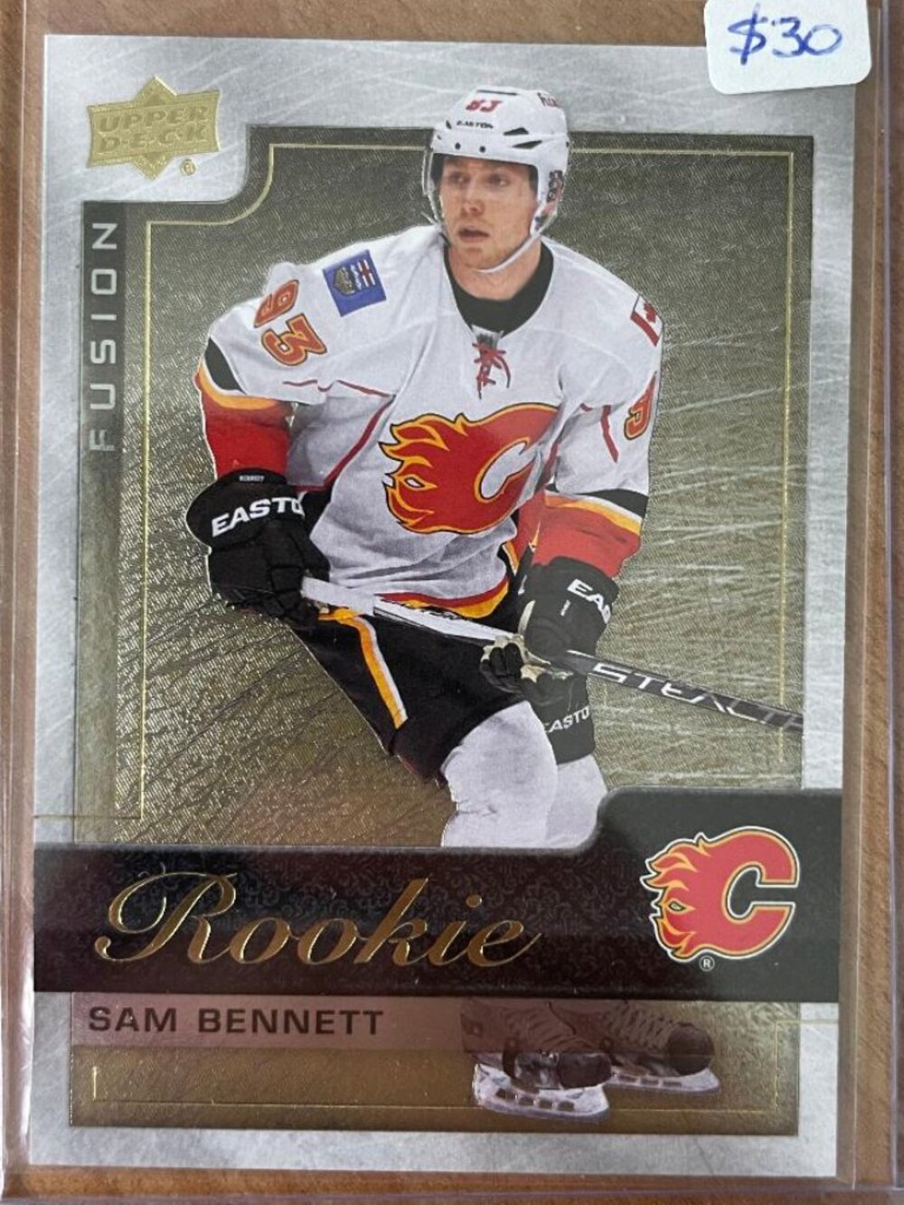 2015-16 Upper Deck Fusion Rookie Achievement Gold #R9 Sam Bennett Calgary Flames